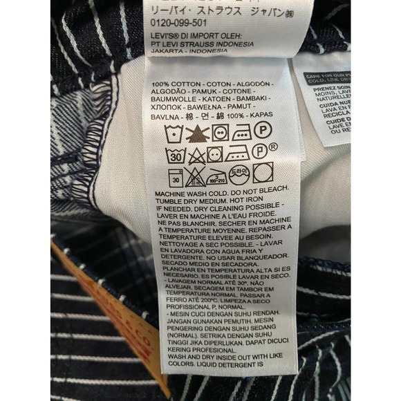 NWOT Levi’s Wedgie Straight Striped Blue Jeans Size 25 - Picture 7 of 10